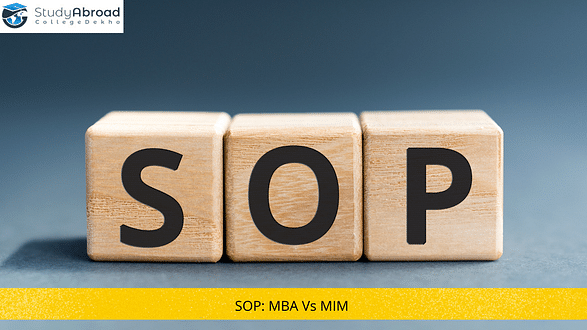SOP for MBA vs SOP for MIM