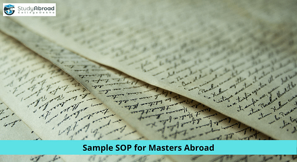 Sample Statement of Purpose for Masters - SOP for MS Courses Abroad
