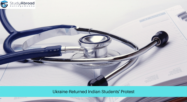 Ukraine-Returned Indian Medical Students' Protest in Delhi